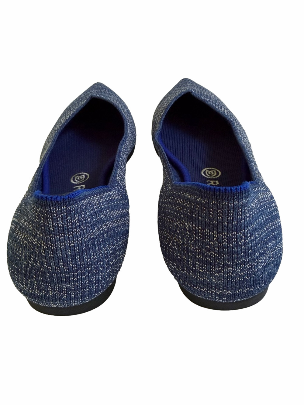 Rothys Womens The Point Flat Indigo Heather Blue Knit Size 10 Washable EUC - Picture 9 of 16